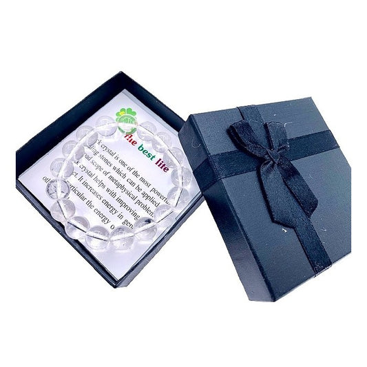 Bergkristal armband met grote kralen