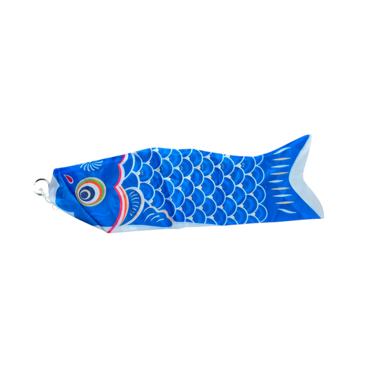 Blauwe Koinobori vlag