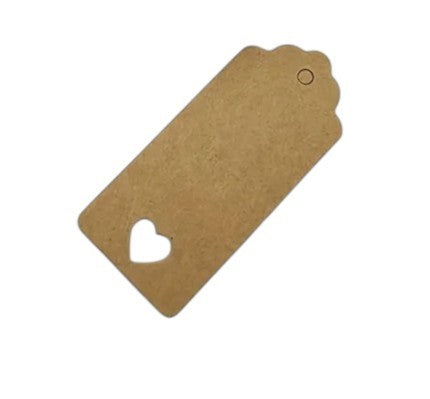 Label met hartje craft 10 cm