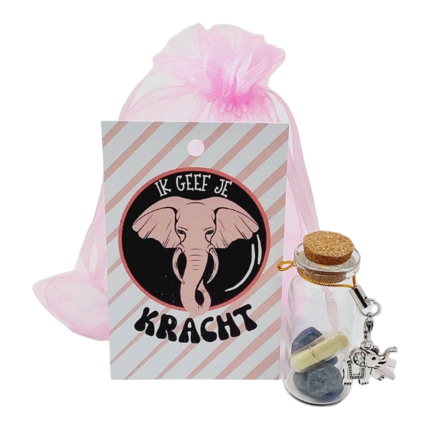 Flesje ik geef je kracht met een olifantje