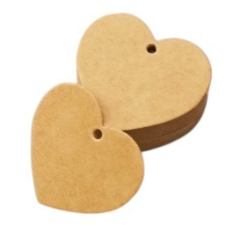 Label hartje 5 cm craft karton