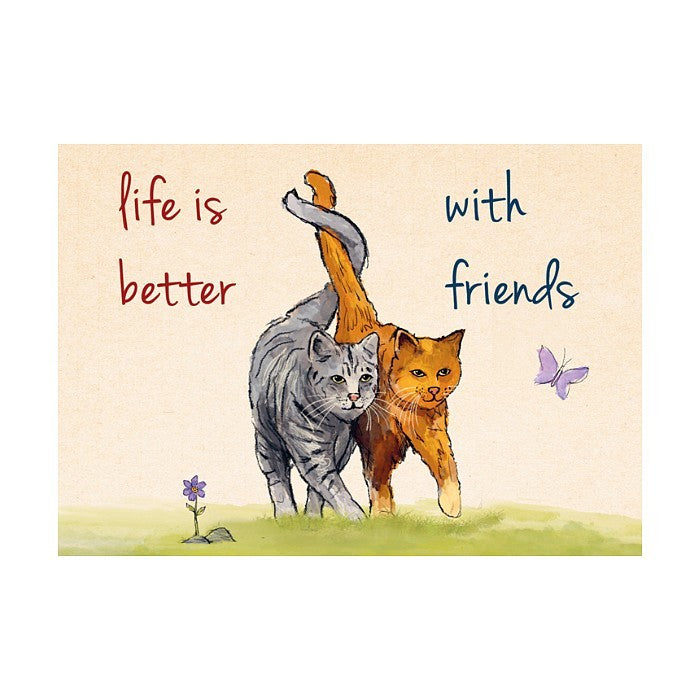Kaart 10 x 15 cm Life is better with friends