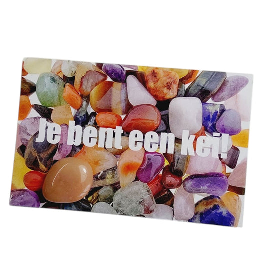 Kaartje je bent een kei met edelsteentje