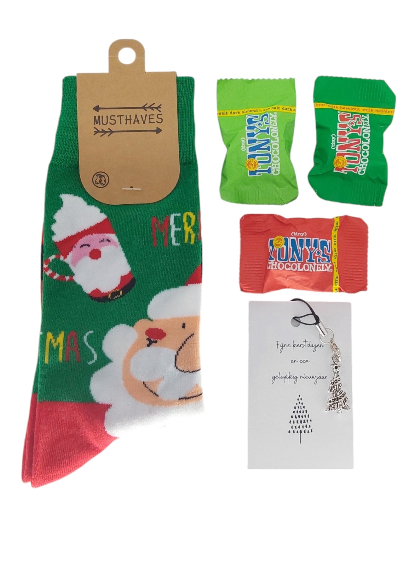 Brievenbus cadeau kerst met kerstsokken