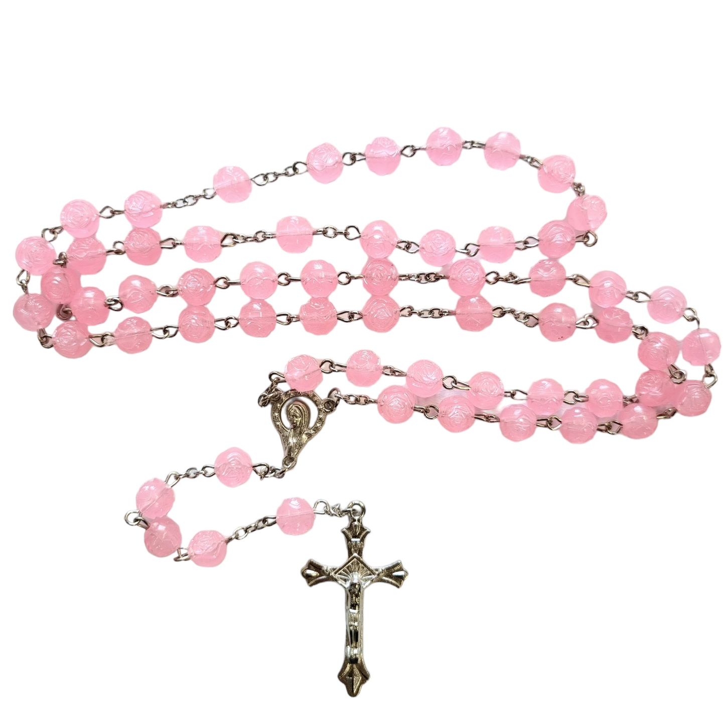 Roze glow in the dark rozenkrans