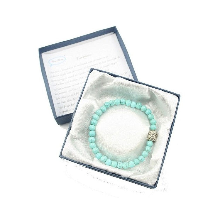 Turkoois armbandje met boeddha hoofdje