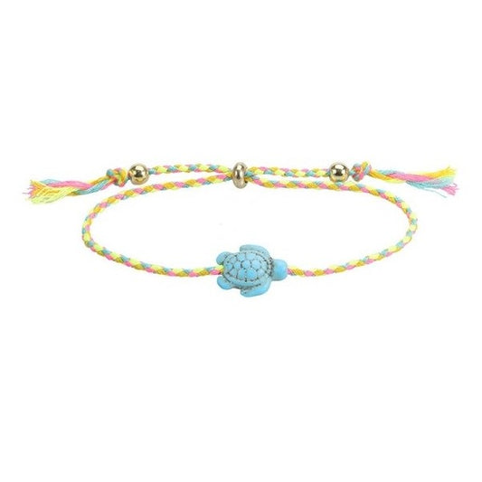 Gekleurd armbandje met een blauw schildpadje