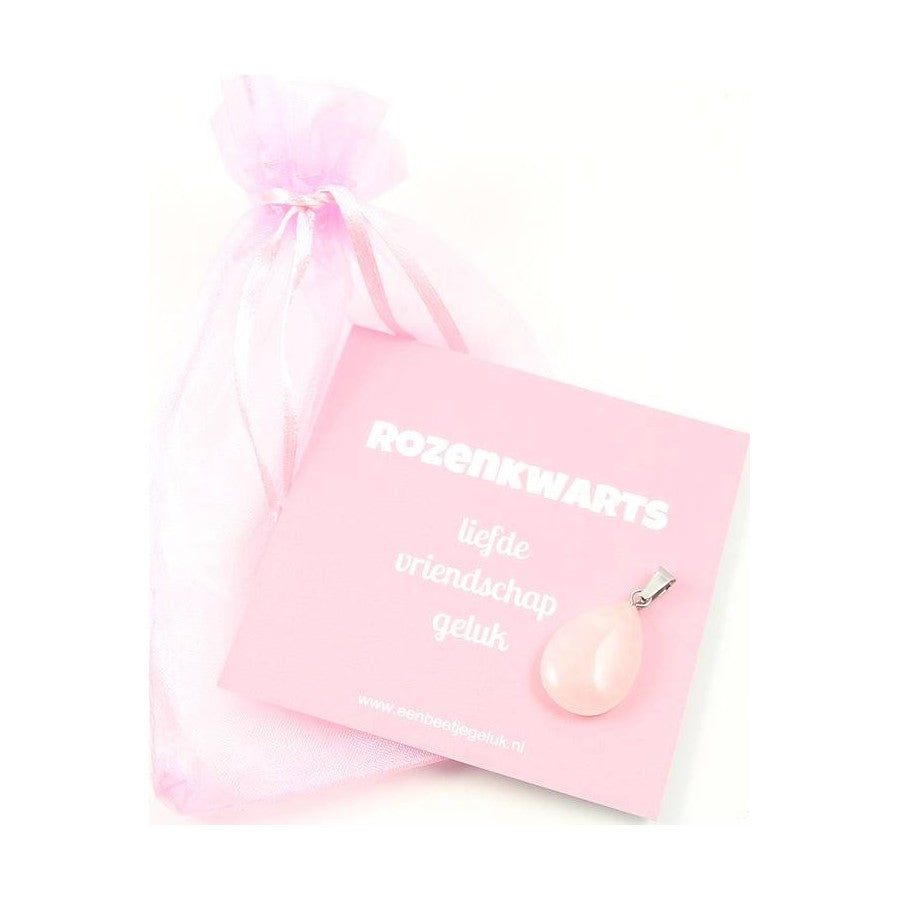 Druppel hanger rozenkwarts