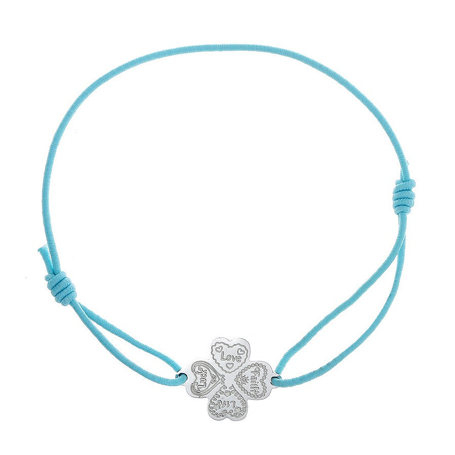 Geluksarmbandje klavertje vier