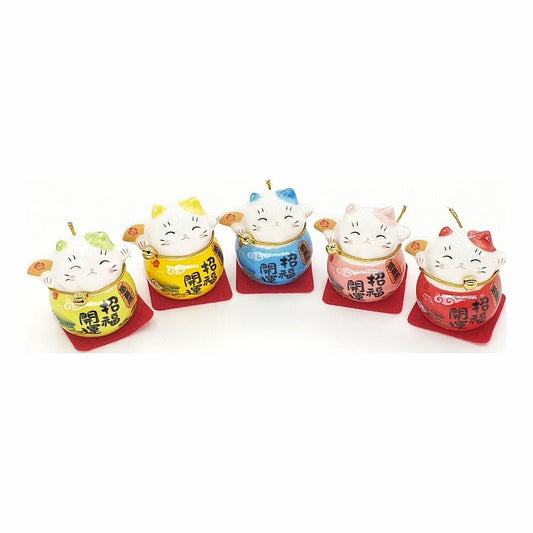 Setje van 5 lucky cats