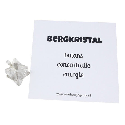 Bergkristal hangertje Merkebah 2 cm