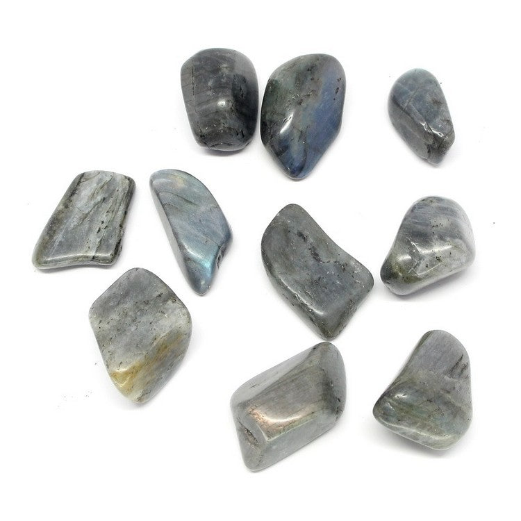 Labradoriet trommelsteen 3 - 4  cm groot