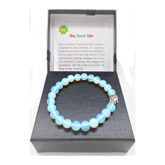 Armband opaliet met boeddhahoofdje