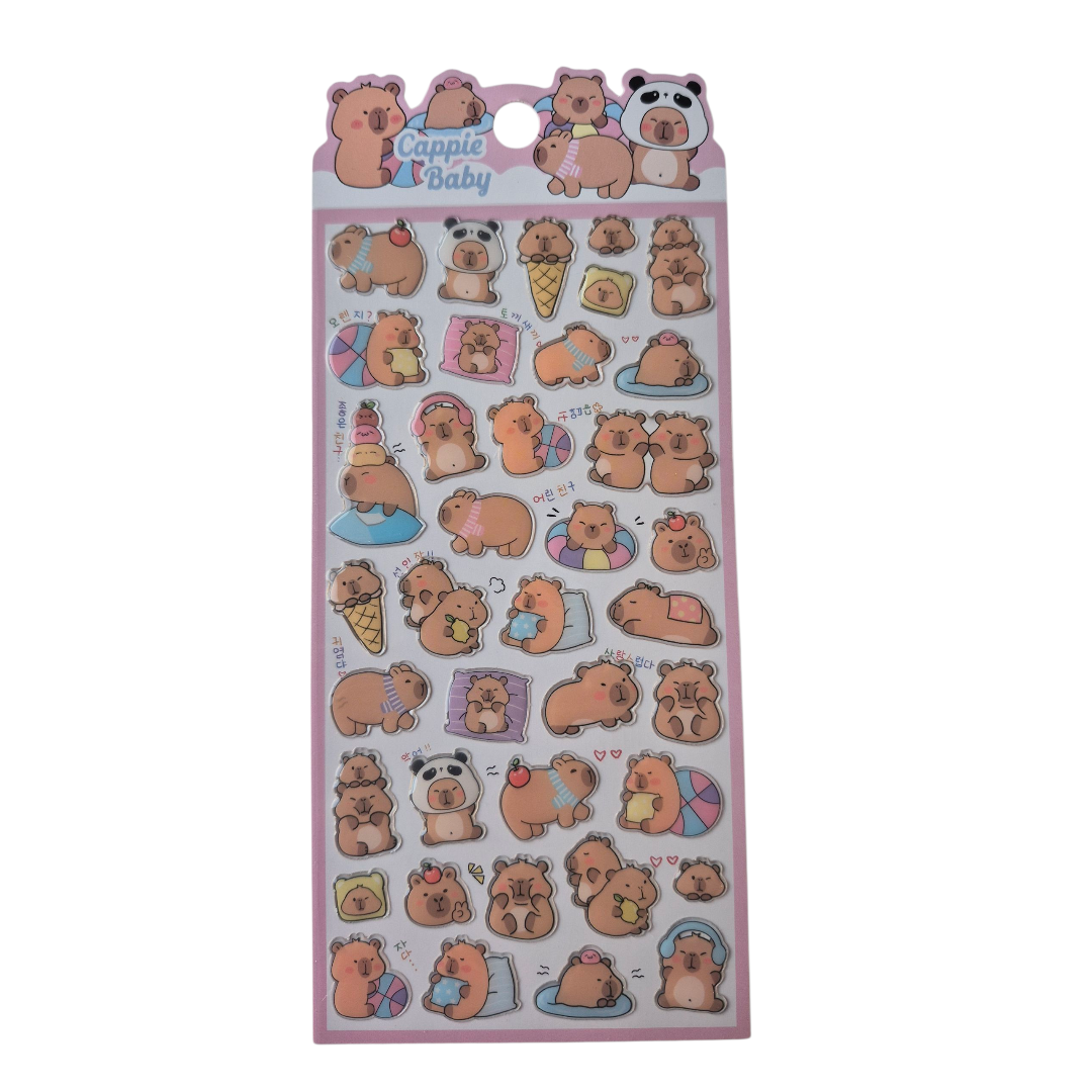Stickervel met Capibara stickers