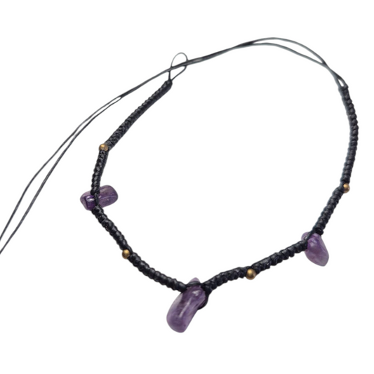 Armbandje met kleine amethist steentjes