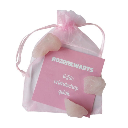 Ruwe rozenkwarts steen 2 tot 3 cm
