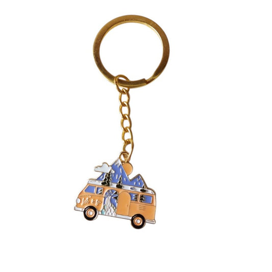 Sleutelhanger camper met stevige sleutelring