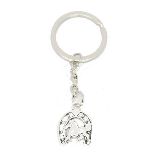 Sleutelhanger hoefijzer met paard