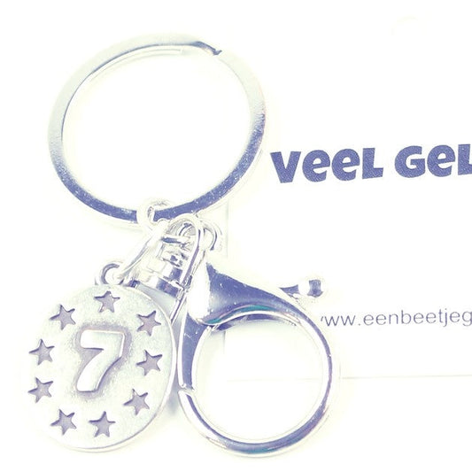 Sleutelhanger geluksgetal 7