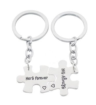Sleutelhanger en ketting best friends zilver