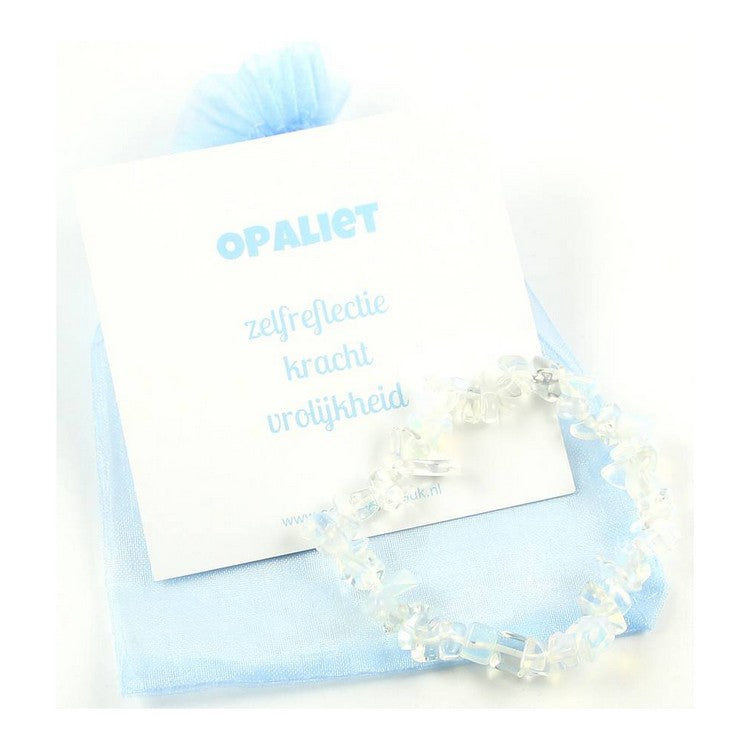 Splitarmband opaliet in kadozakje met uitleg
