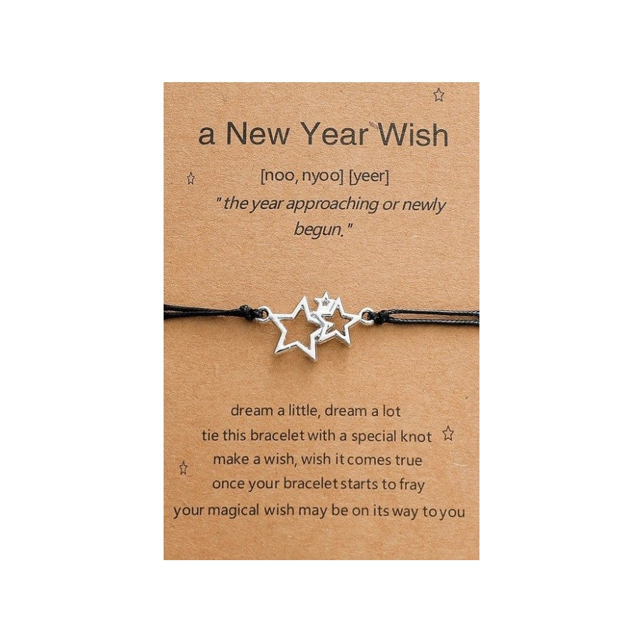 Nieuwjaarsarmbandje - kaart met armbandje