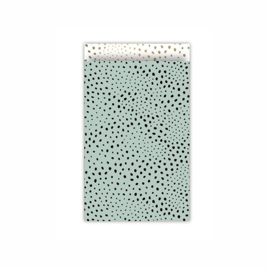 Kadozakje groen met zwarte stippen 12 x 19 cm