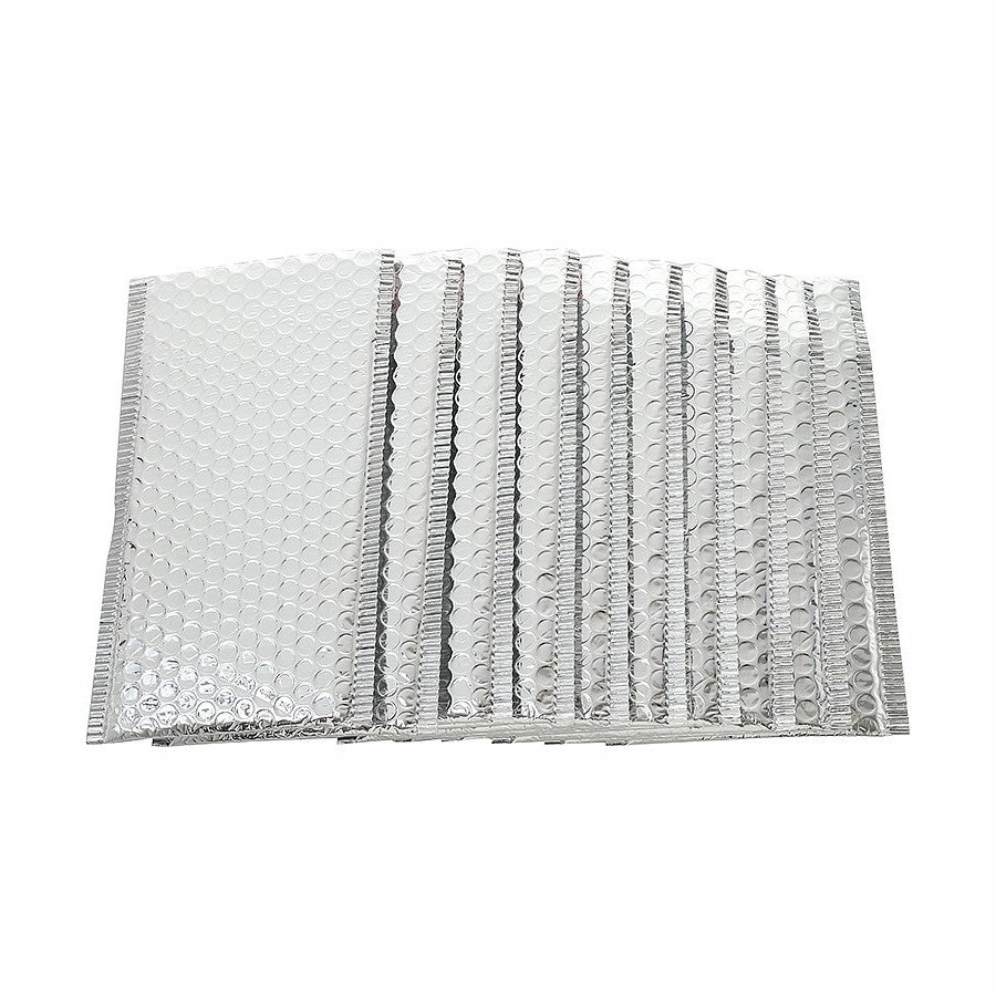 Metallic zilveren envelop 25 x 15 cm