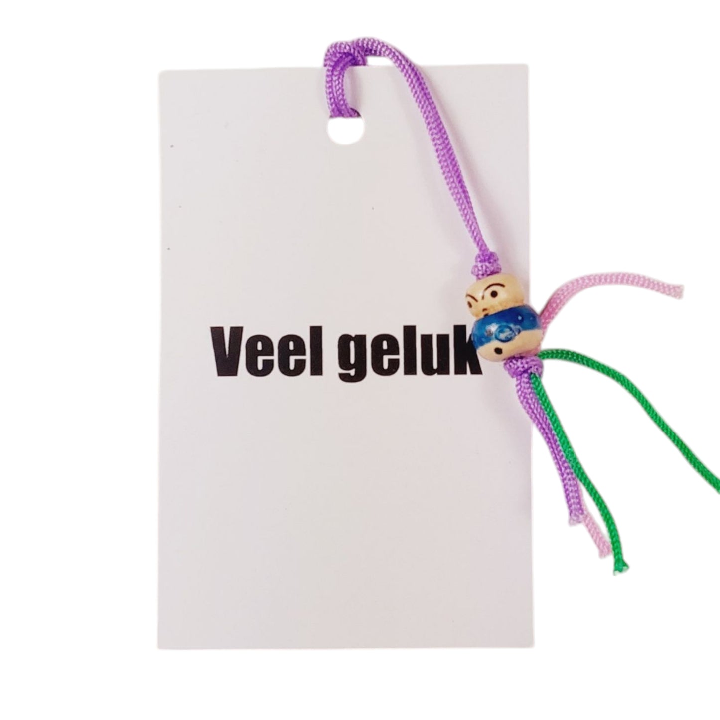Veel geluk kaartje met gelukspoppetje