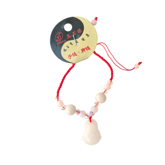 Armbandje witte boeddha