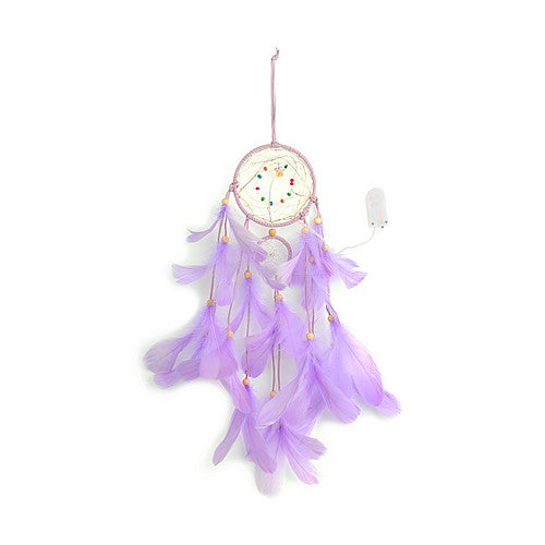 Lila dromenvanger met lichtjes