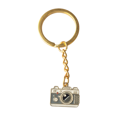 Fotocamera Sleutelhanger – Gouden Camera Bedel | Cadeau voor Fotograaf