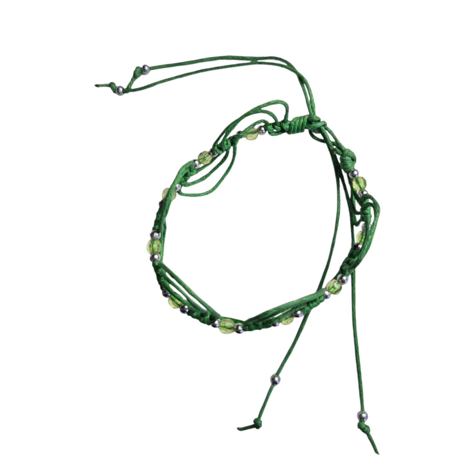 Groen armbandje met boogjes