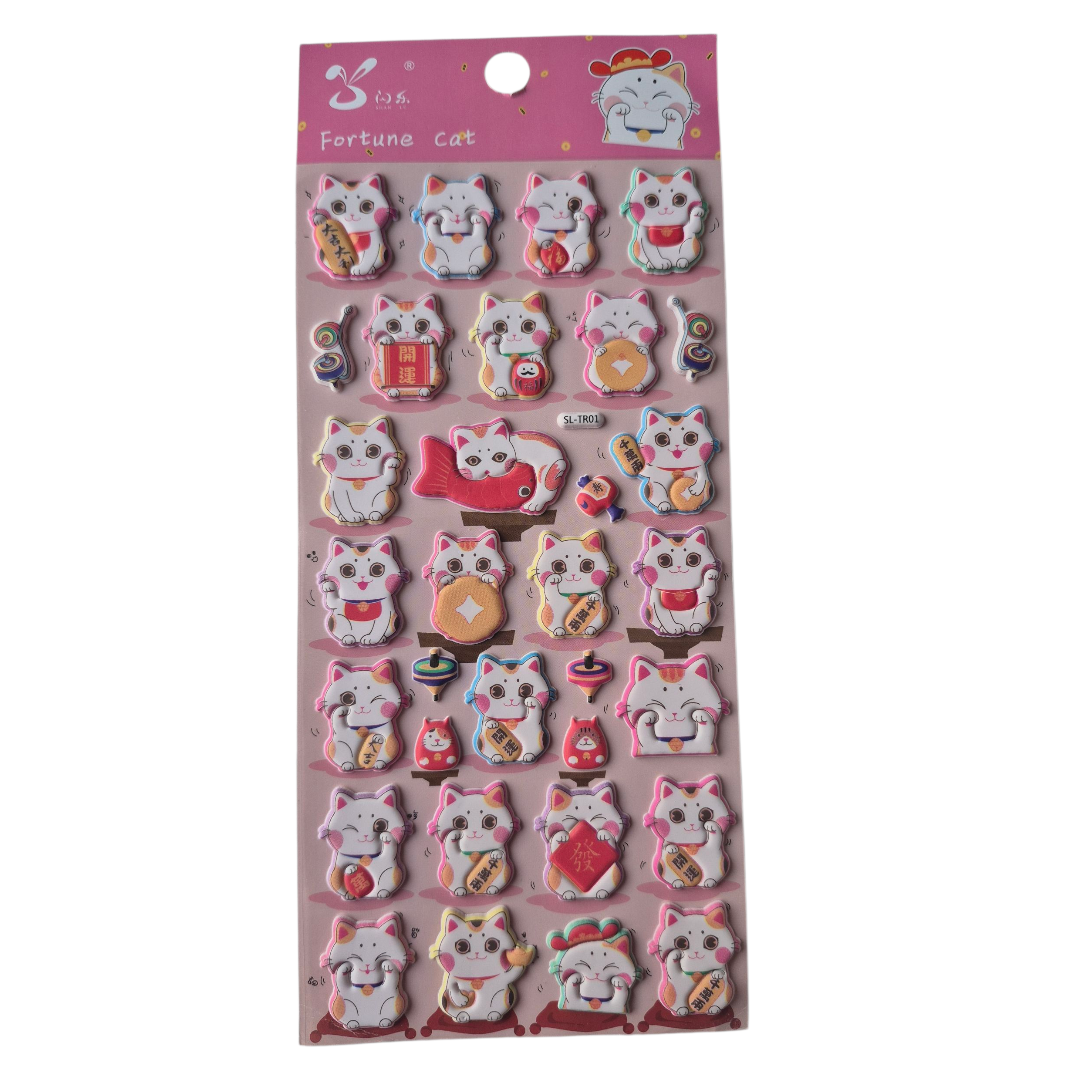 Japanse gelukskat stickers