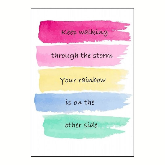 Kaart  'Keep walking through the rain' postkaart