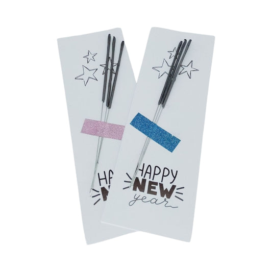 Kaartje Happy New Year met 3 sterretjes