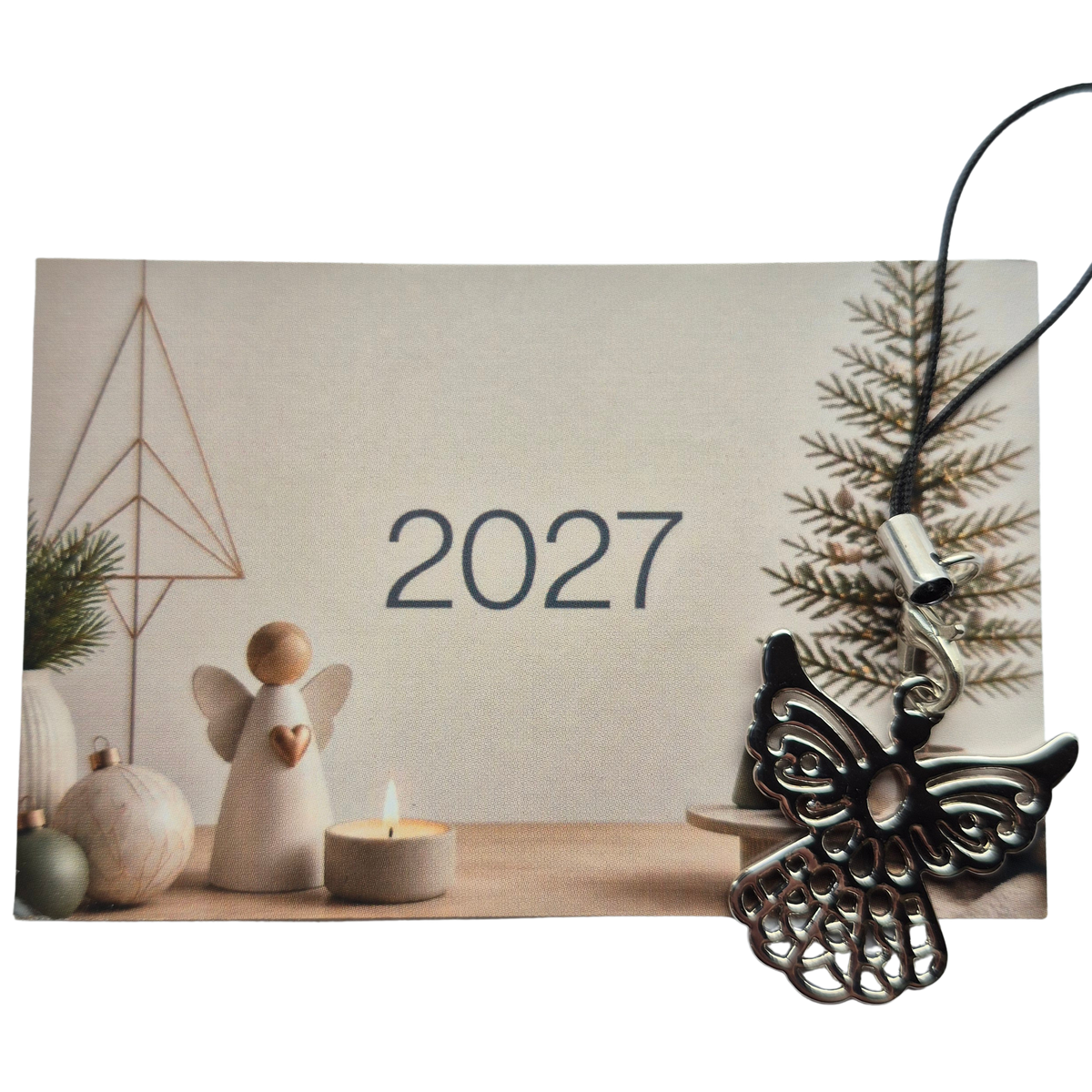 Kaartje voor 2027 met beschermengeltje