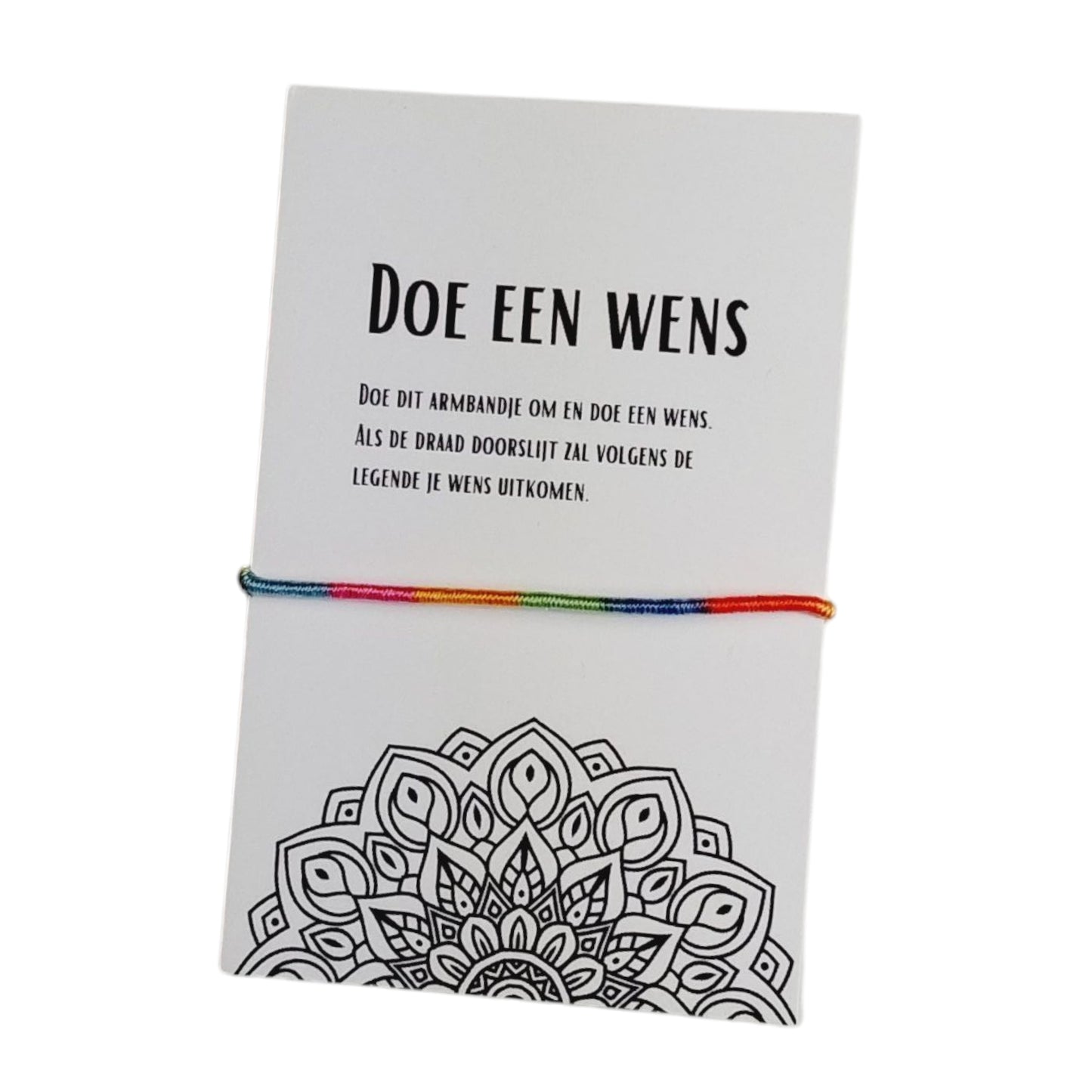 Doe een wens armbandje - kaartje met kadootje