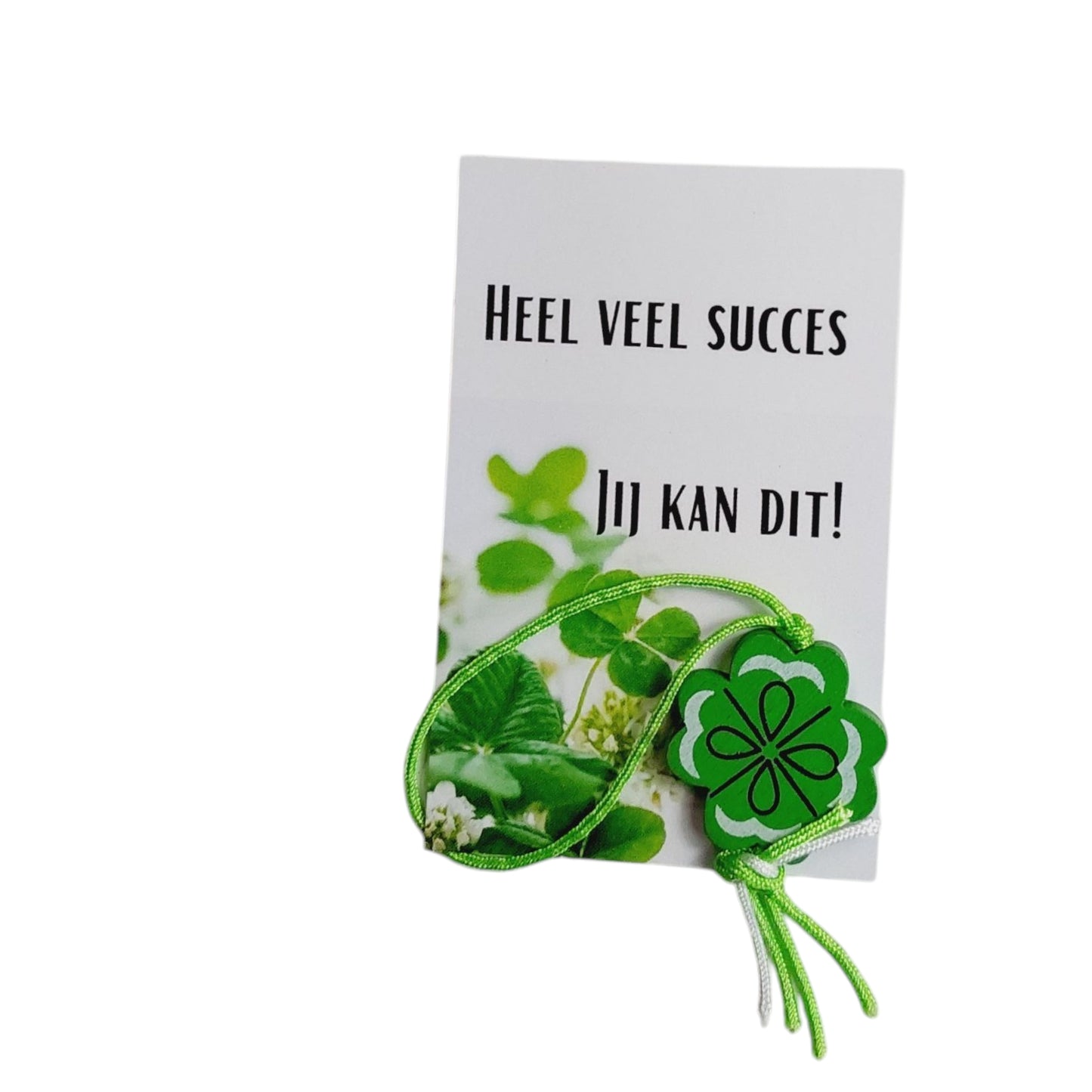 Kaartje Heel veel succes jij kan dit in kadozakje