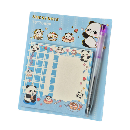 Notitieboekje met panda en pen