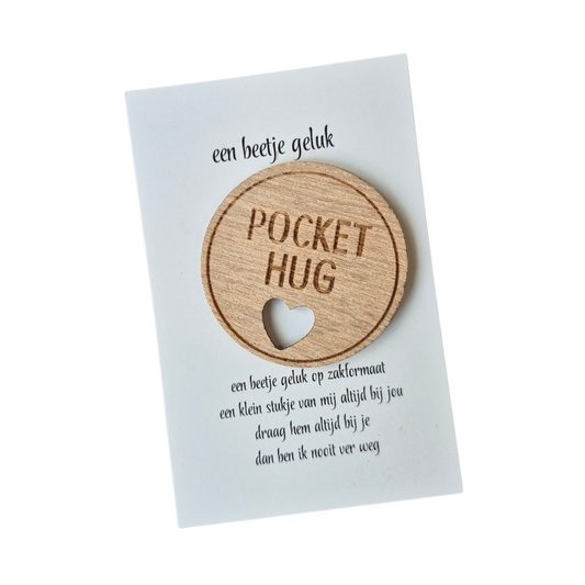 Pocket Hug op kaartje
