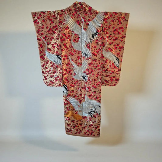 Rood gouden Uchikake kimono