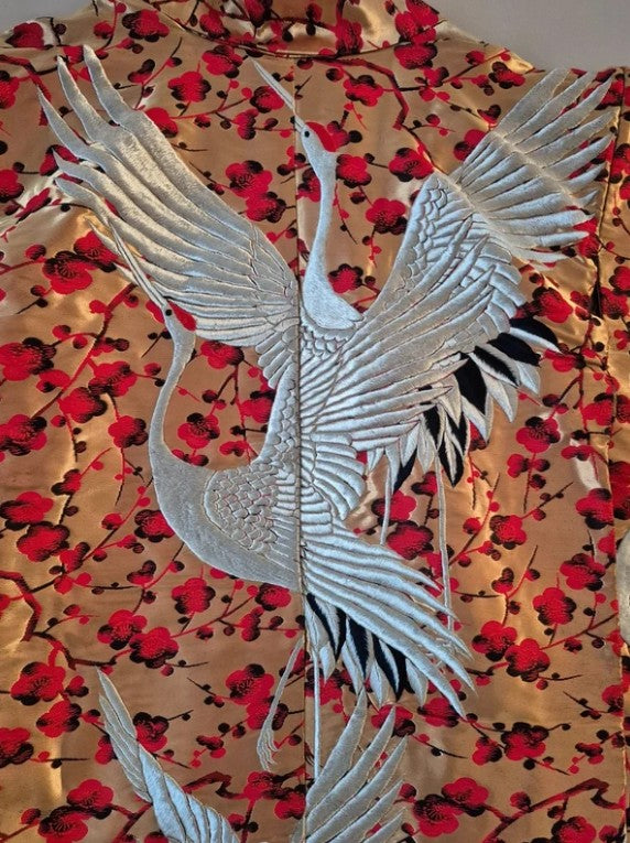 Rood gouden Uchikake kimono