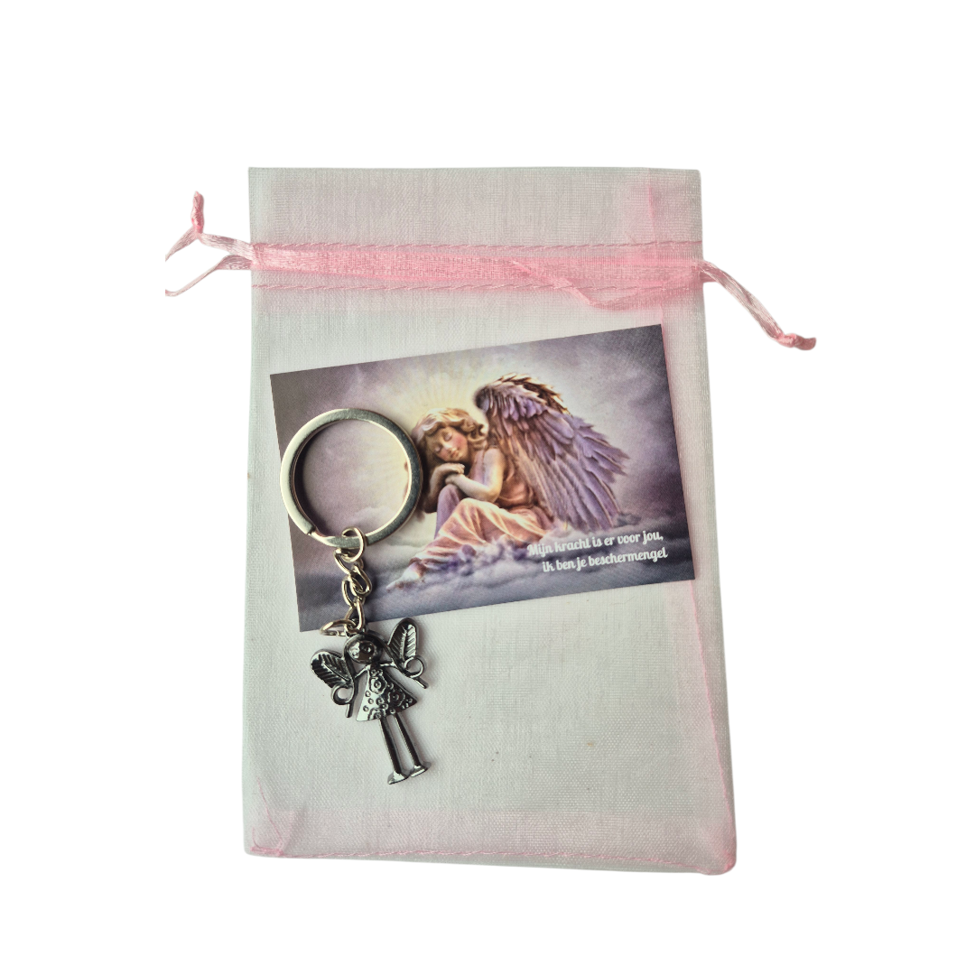 Sleutelhanger beschermengel in kadozakje
