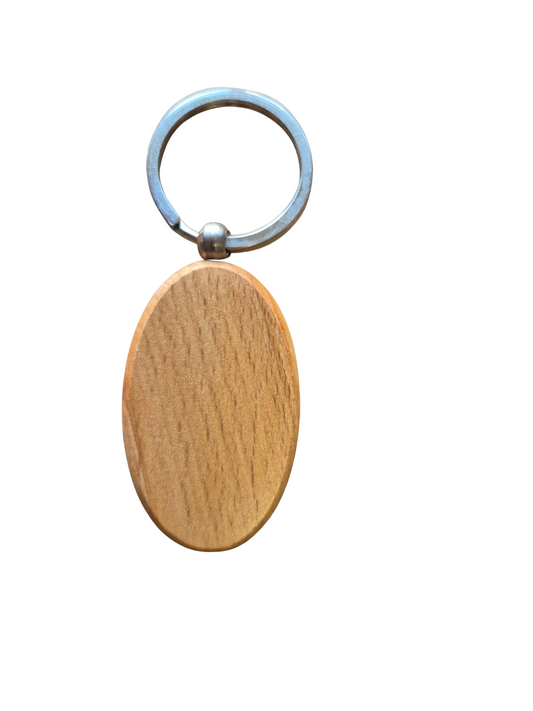Sleutelhanger houten bedel voor graveren