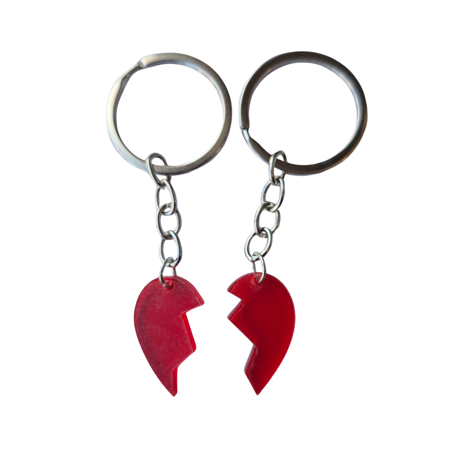 Sleutelhanger set met een rood hartje