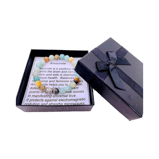 Amazoniet armband met boeddhabedel