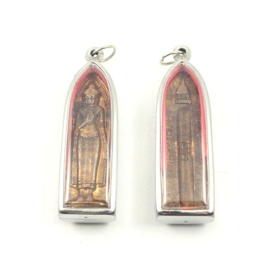 Langwerpig amulet metaal