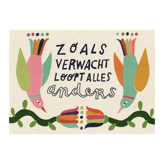 Kaart Zoals verwacht loopt alles anders