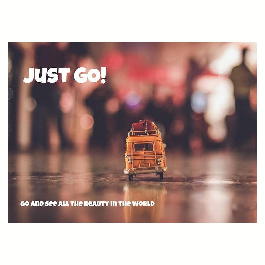 Just go! - kaart voor een reiziger